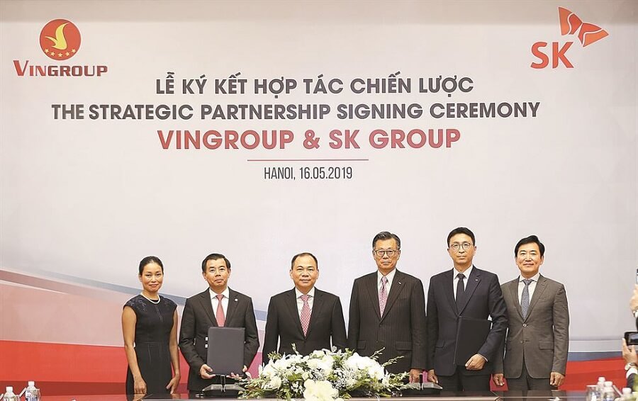 Ông Park Won-Cheol tại Lễ ký kết hợp tác chiến lược giữa Tập đoàn Vingroup và Tập đoàn SK Group