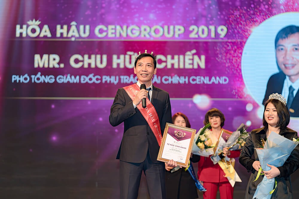 Ông Chu Hữu Chiến đạt danh hiệu Hoa hậu Cengroup 2019
