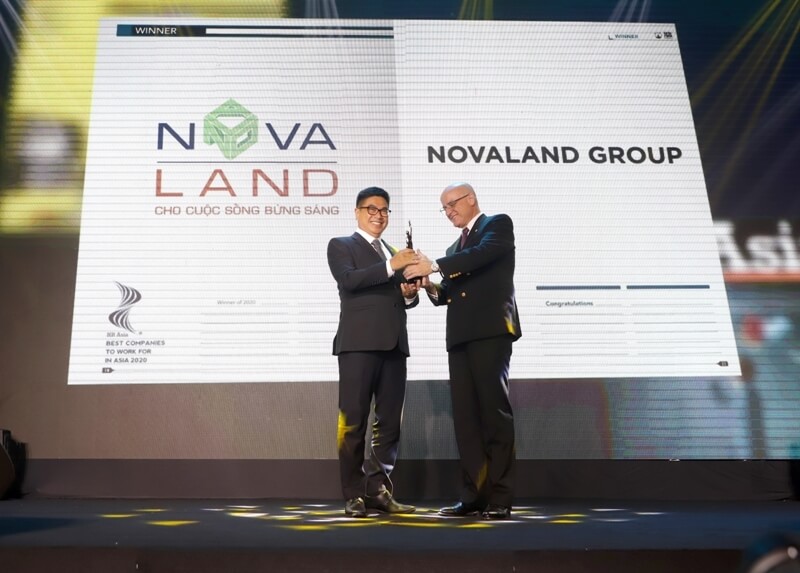 Tập đoàn Novaland được tạp chí HR Asia vinh danh là một trong những công ty tại châu Á có môi trường làm việc tốt nhất năm 2020