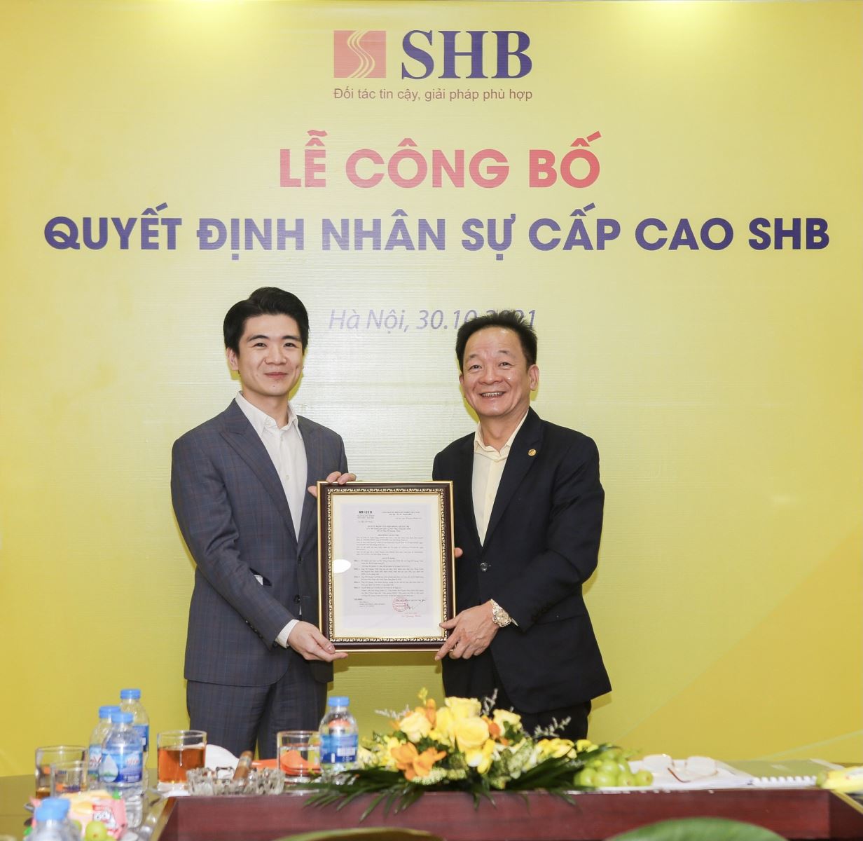Ngày 30/10/2021, Ngân hàng Sài Gòn – Hà Nội (SHB) đã chính thức bổ nhiệm ông Đỗ Quang Vinh làm Phó Tổng Giám đốc